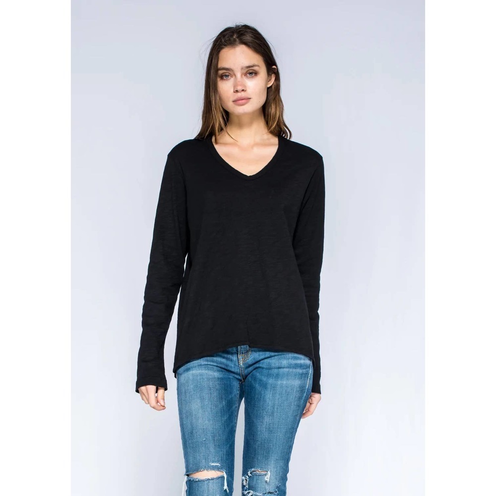 Wilt Long Sleeve Boyfriend Tee Size XS Black